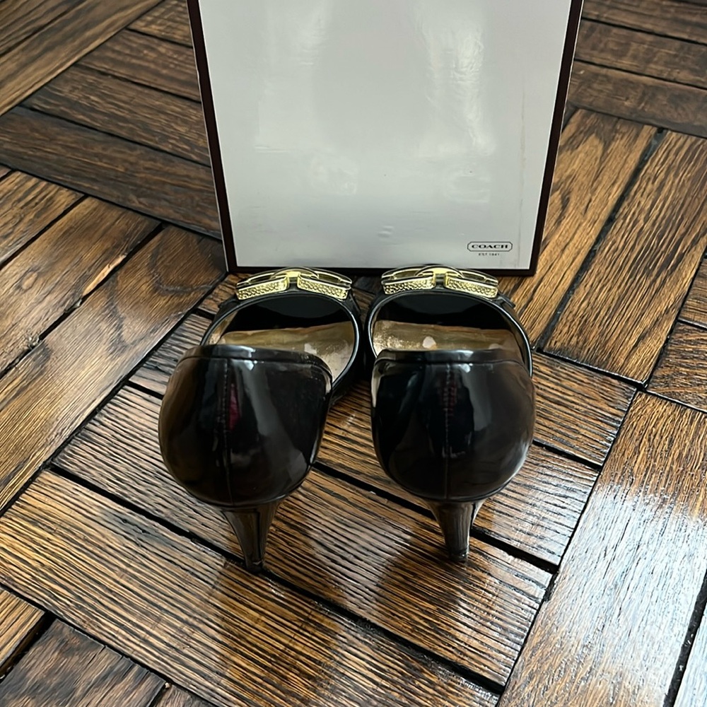 Coach Chestnut Belinda Soft Patent Heels size 6 - Picture 3 of 7
